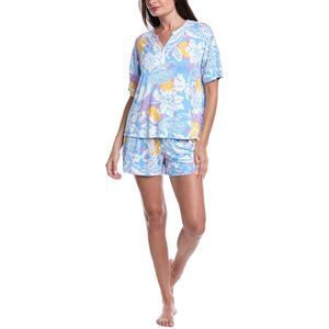 Ellen Tracy Womens 2Pc Top & Short Set, Blue